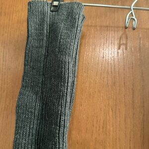 Gray Ribbed Knit Ankle Warmer